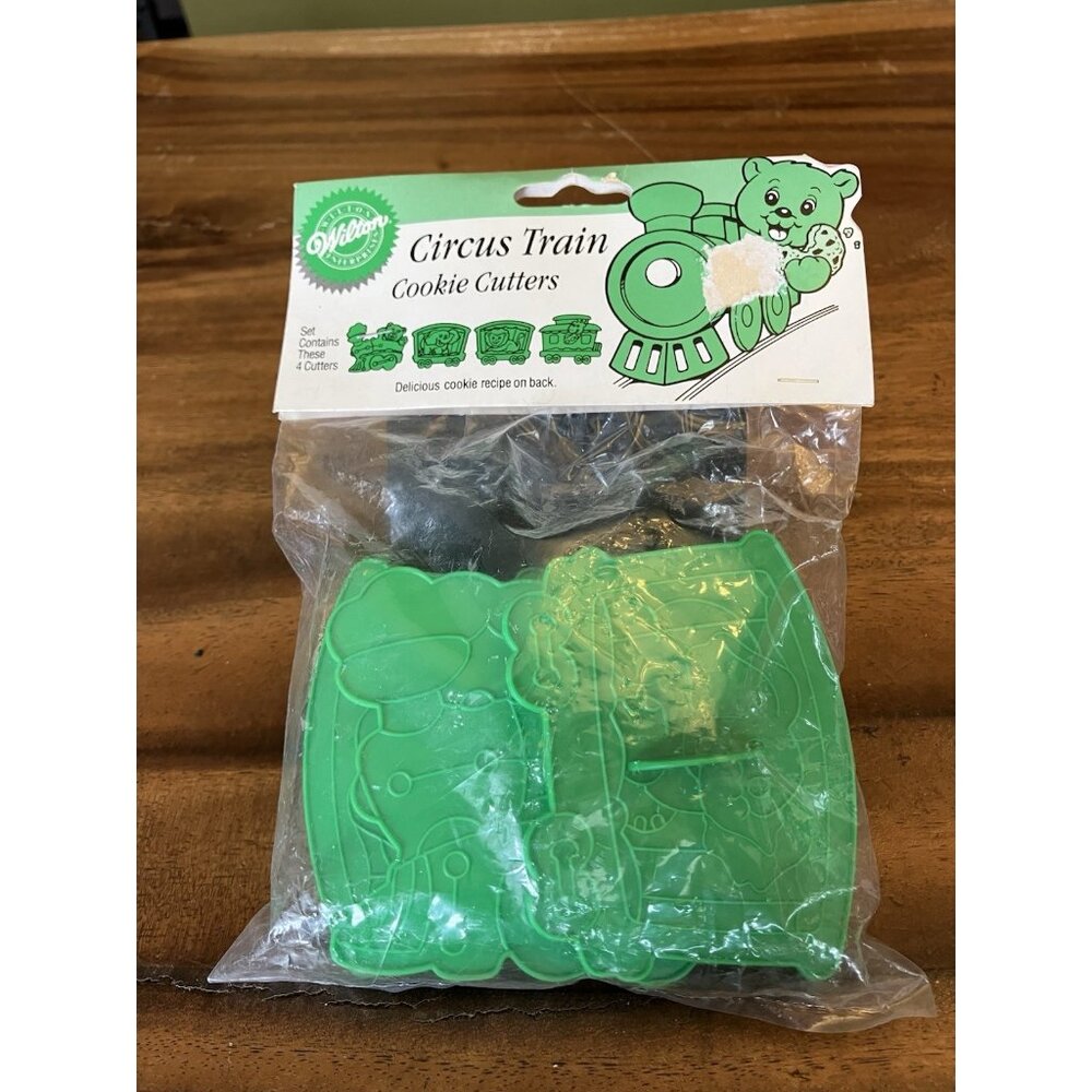 Vintage Wilton Circus Train Plastic Cookie Cutter Set of 4